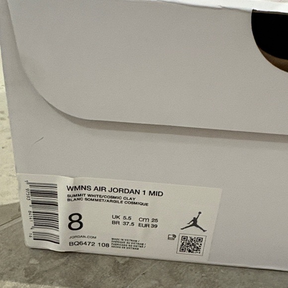 Jordan Summit White and Cosmic Clay Sneakers - Picture 2 of 7